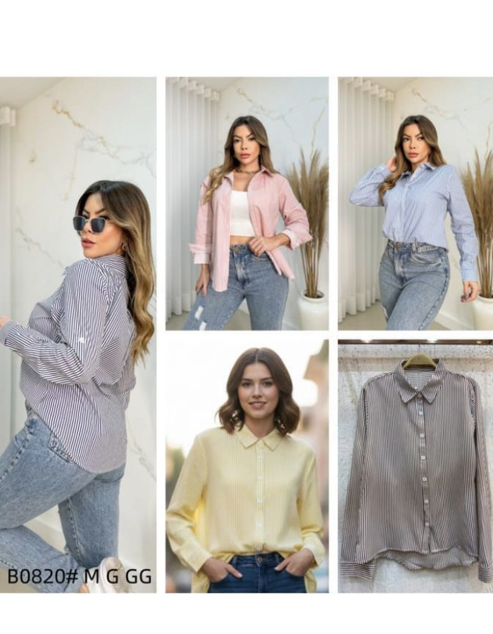 CAMISA C/ LISTRA FINA