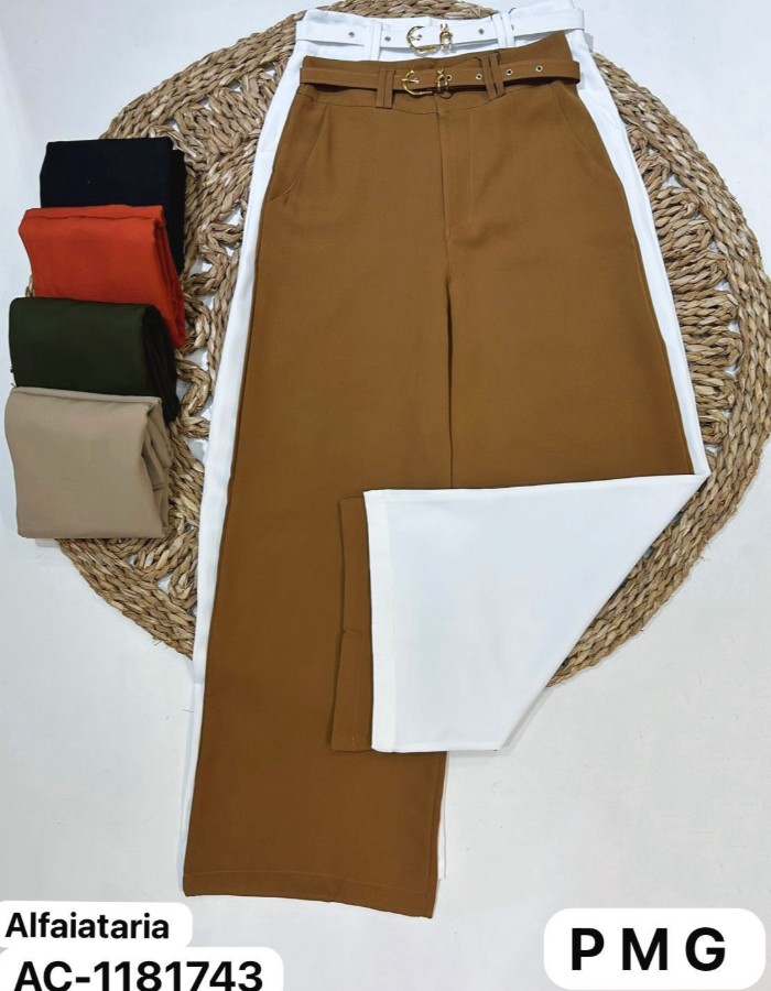 CALÇA TECIDO ALFAIATARIA COM CINTRO