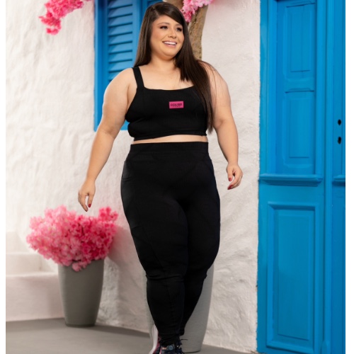 Conj calça Lavínia Plus ( tecido texturizado com novo design)