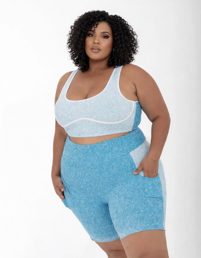 CONJUNTO BERMUDA PLUS JACQUARD COM BOLSO