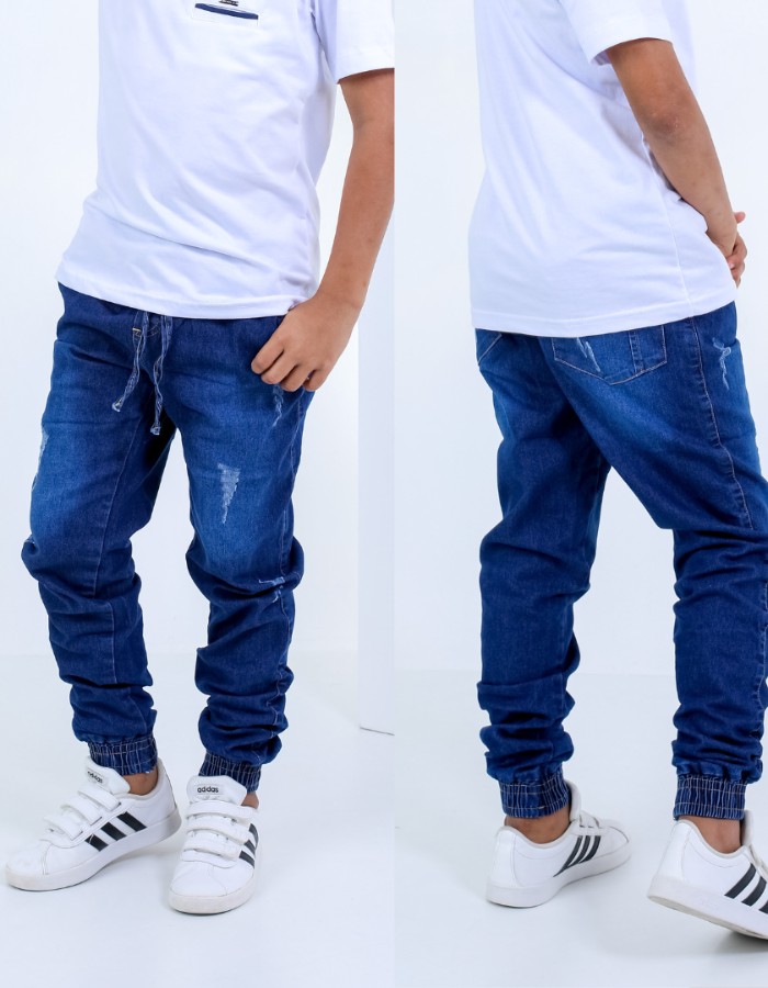 CALÇA JOGGER JEANS 10,12,14,16 ANOS
