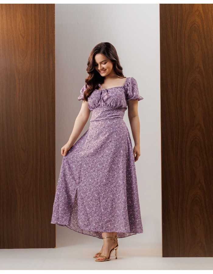 VESTIDO CAMPONESA COM AMARRAÇÃO