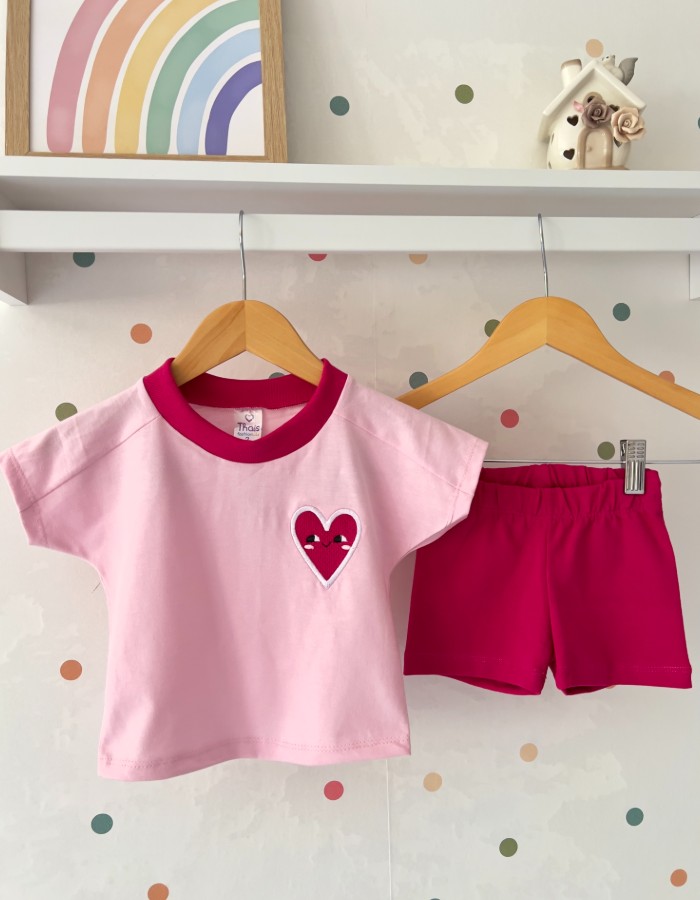 CONJUNTO BORDADO COM SHORT