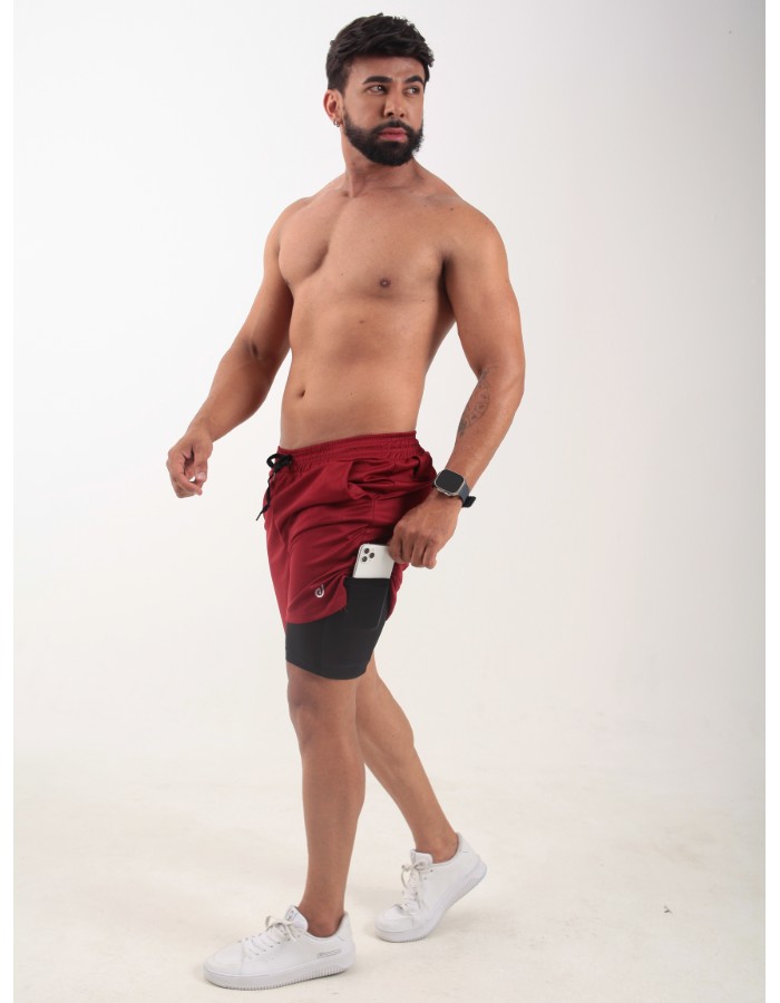 Short Masculino Dry-Fit com Compressão