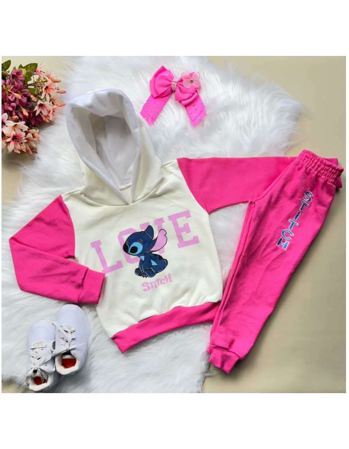 MOLETOM STITCH COM CAPUZ