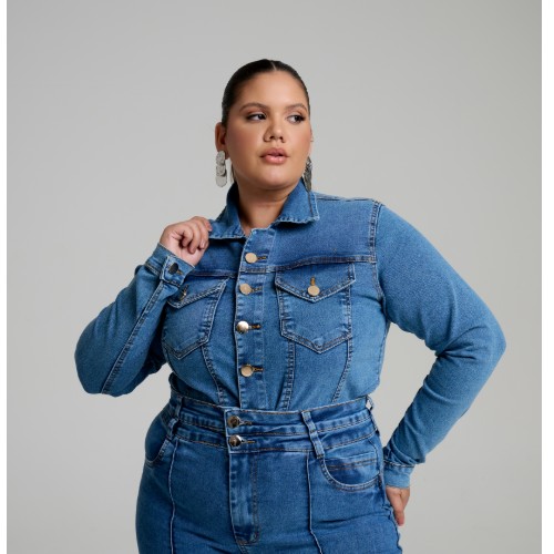 JAQUETA TRADICIONAL MARMORIZADA NA LYCRA