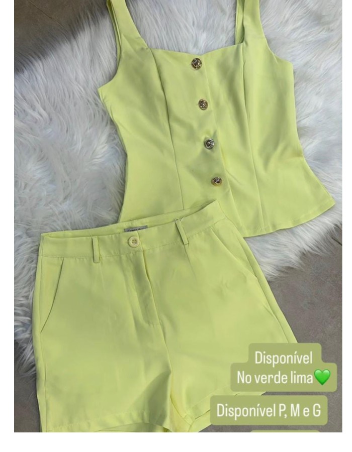 CONJUNTO ALFAIATARIA COM SHORT