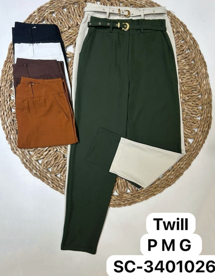 CALÇA RETA TECIDO TWILL
