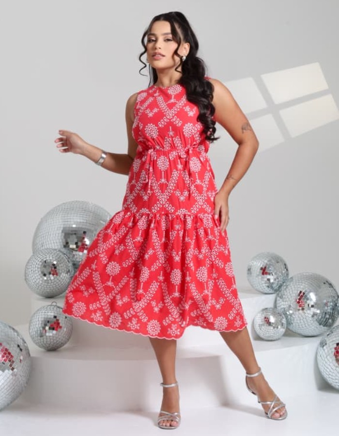 VESTIDO MIDI REGATA EM CHAMBRAY LAISE