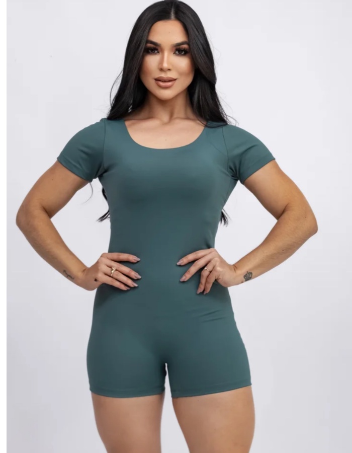 Macaquinho Poliamida manga curta ( SOLICITAR CORES)