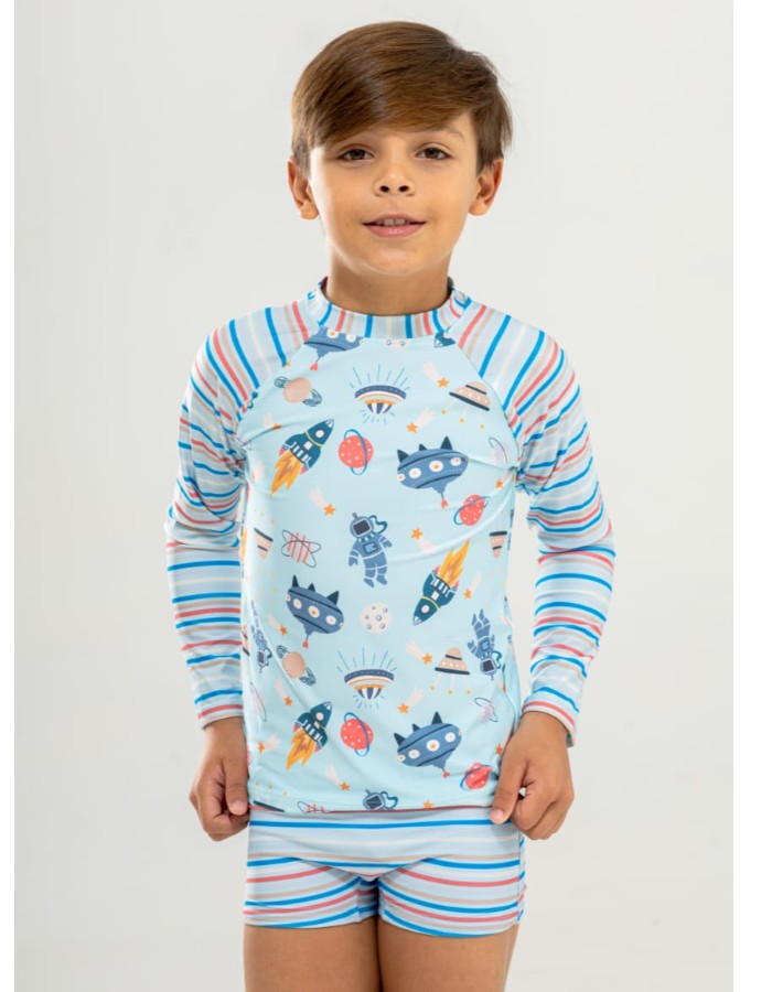 Sunga infantil c/blusa uv