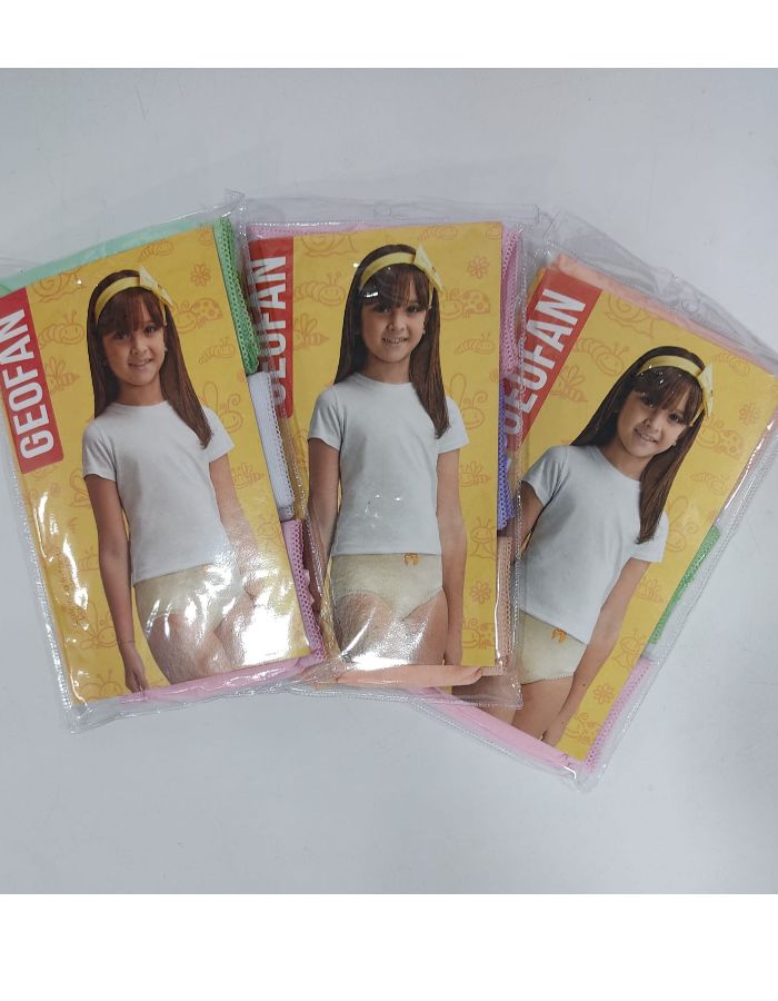 KIT CALCINHA INFANTIL LAÇO ALGODÃO GEOFAN