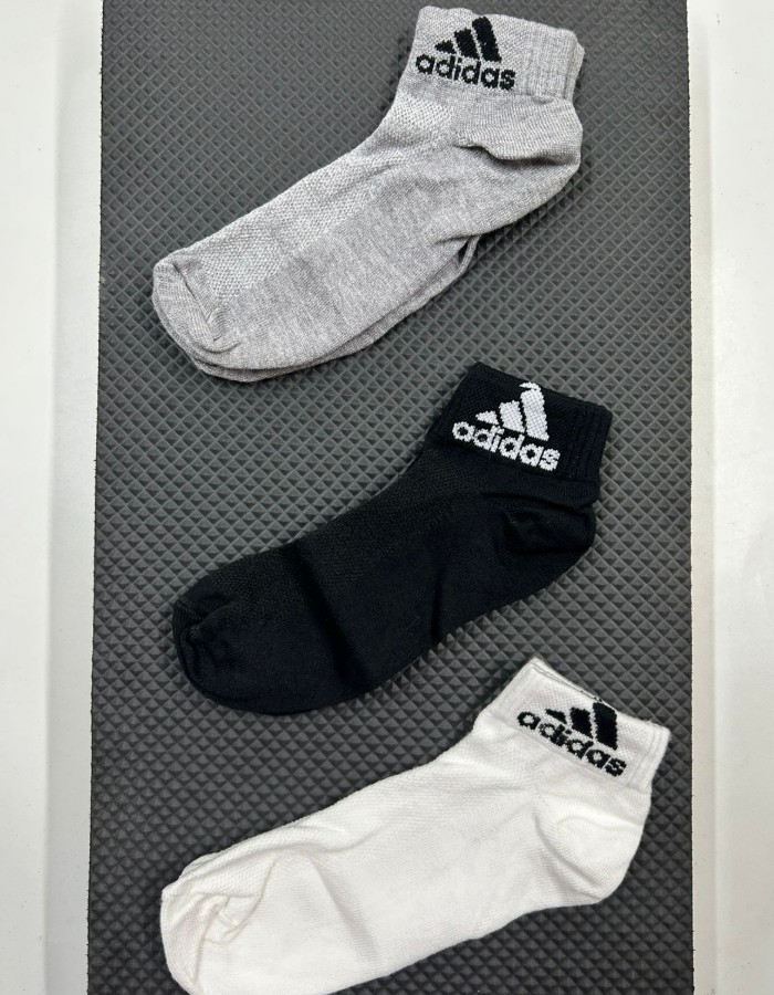 KIT 3 PARES DE MEIAS ADIDAS
