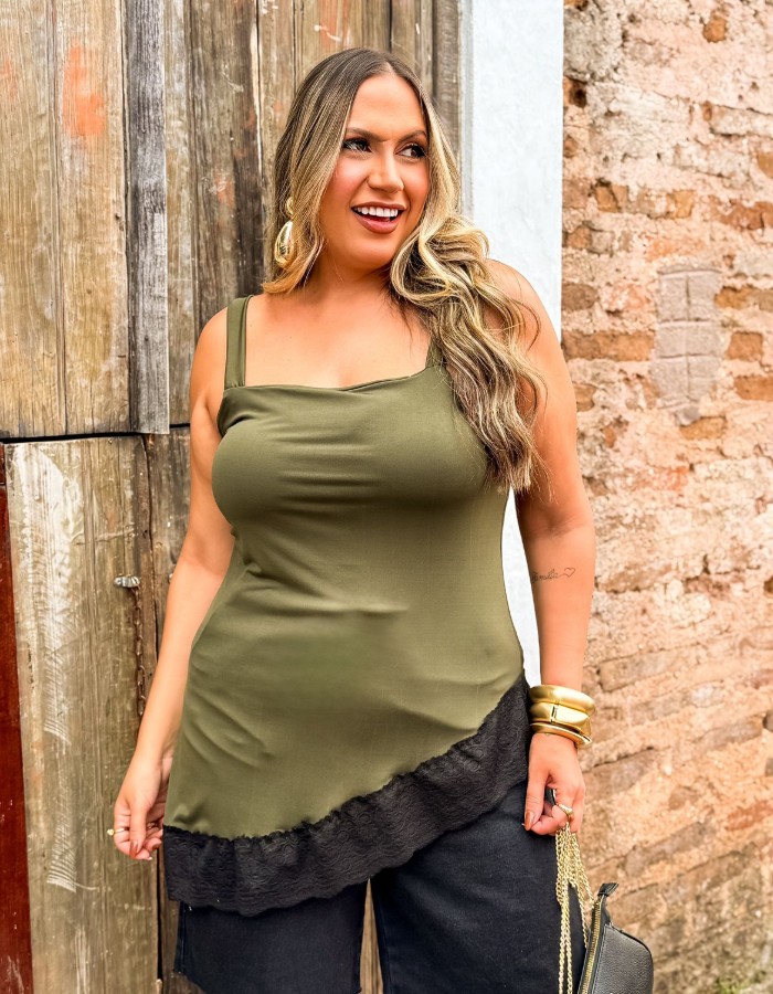 blusa acimetrica de alça