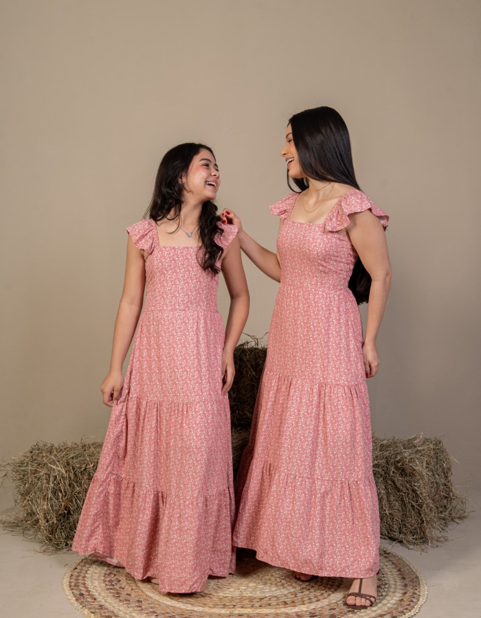 VESTIDO LONGO BABADINHO OMBRO (VISCOLINHO)