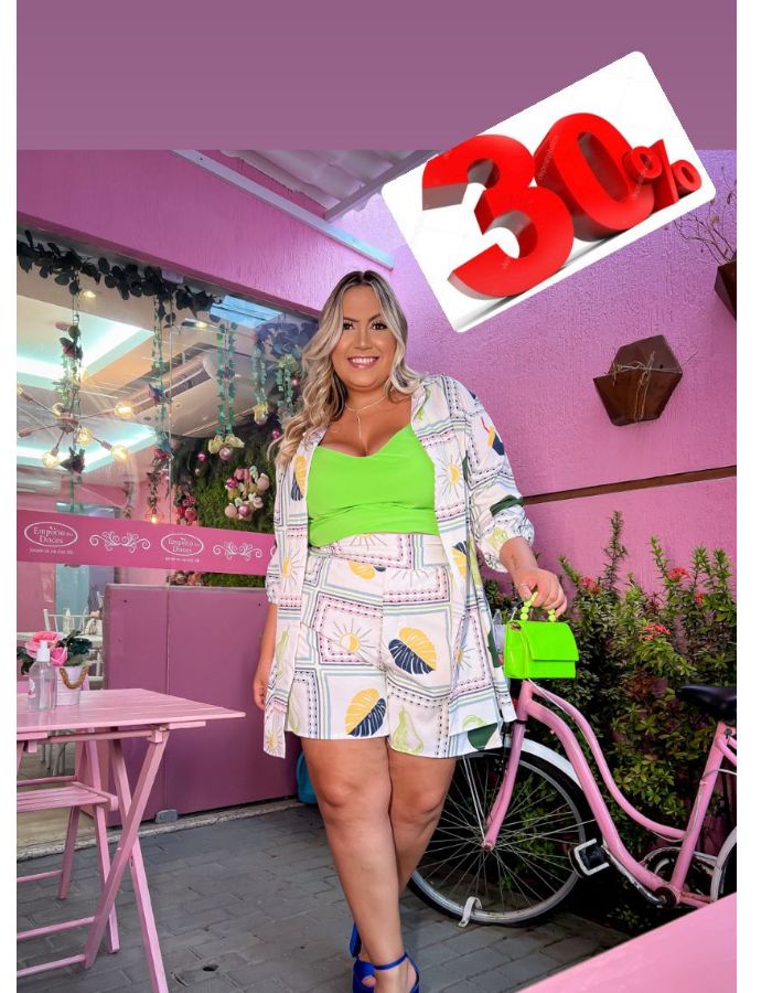 Conj. Short + Kimono insp. FARM 