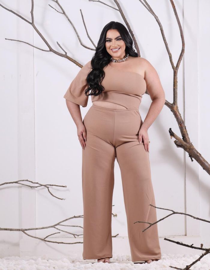 Macacão longo c/ ombro só 