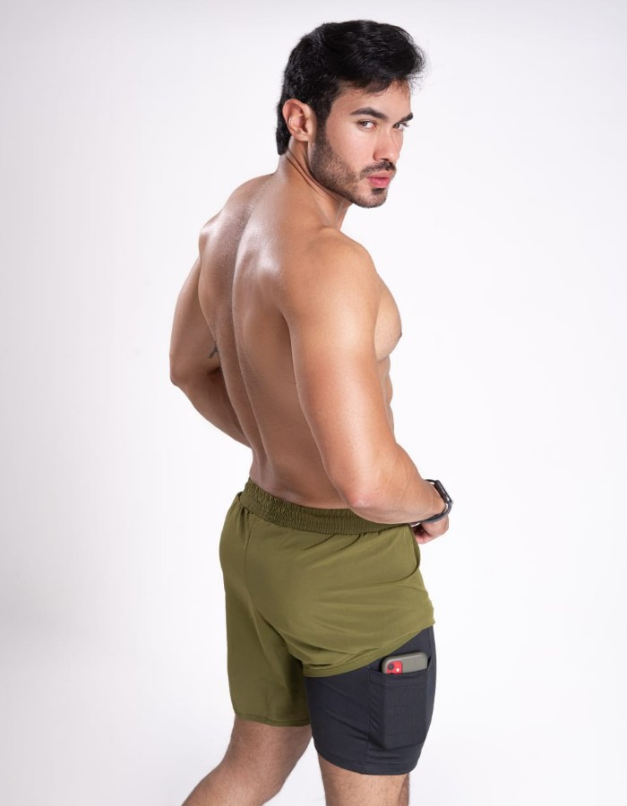 SHORT DUPLO BOLSO MASCULINO