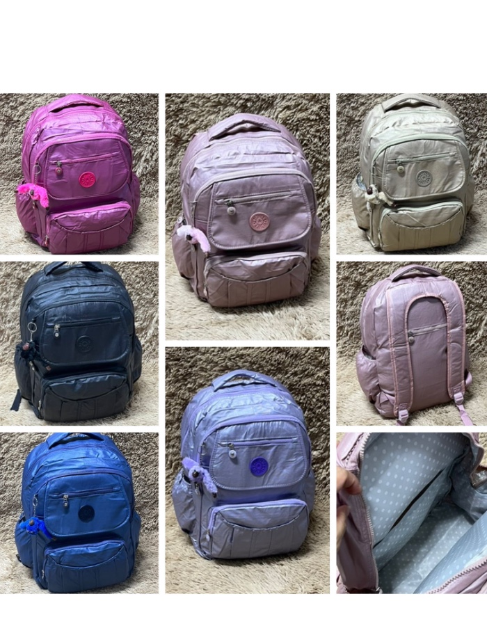 ✨ Mochila Kipling Metal Shine – Lilac Premium ✨