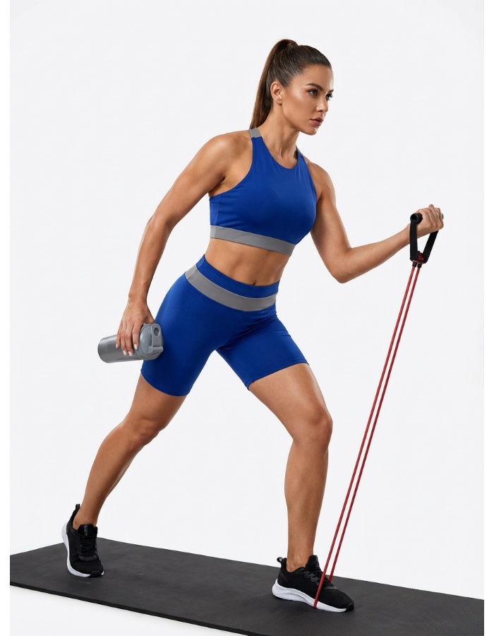 CONJUNTO DE SHORT MEIA COXA CANELADINHO ( SOLICITE CORES)