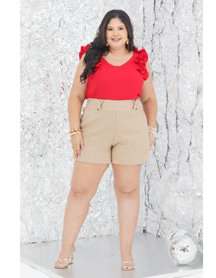 Blusa babado no ombro