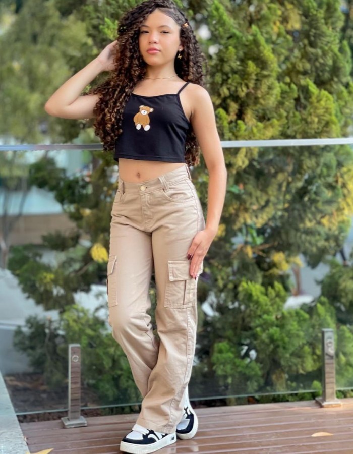 CALÇA JUVENIL CARGO COR