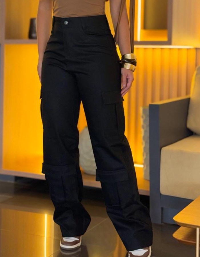 CALÇA BOLSO DUPLO COR