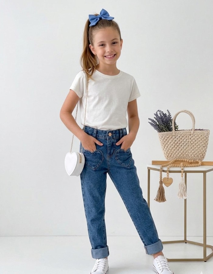 CALÇA JUVENIL CORAÇÕES