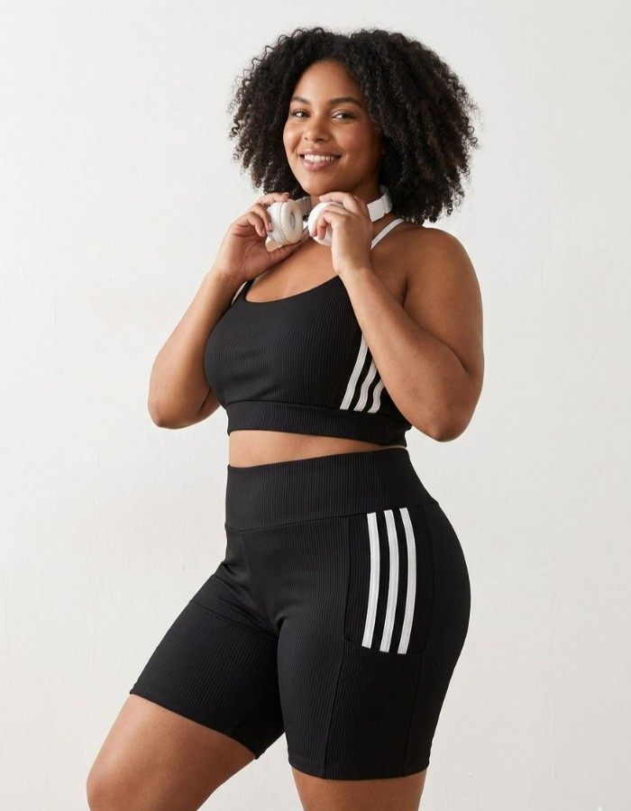 CONJUNTO TOP ALÇA SHORT BOLSO FAIXA PLUS