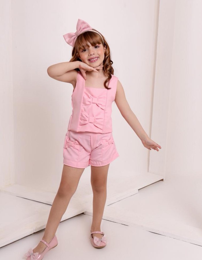 J CONJ SHORT E BLUSA LAÇOS