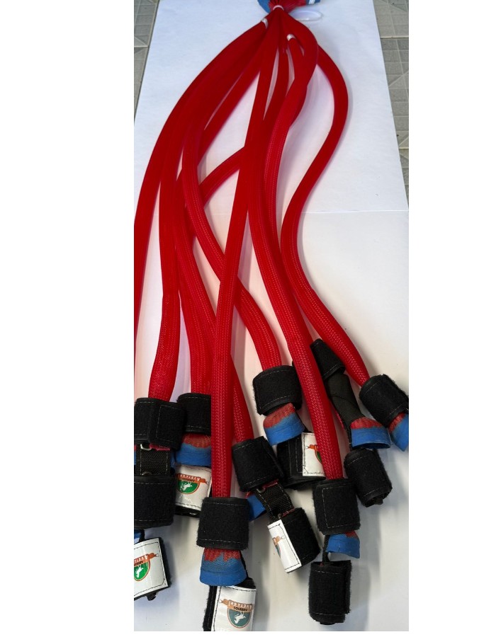 KIT 10 PROTETORES RABO ARTIFICIAL DE BOI- VERMELHO TC