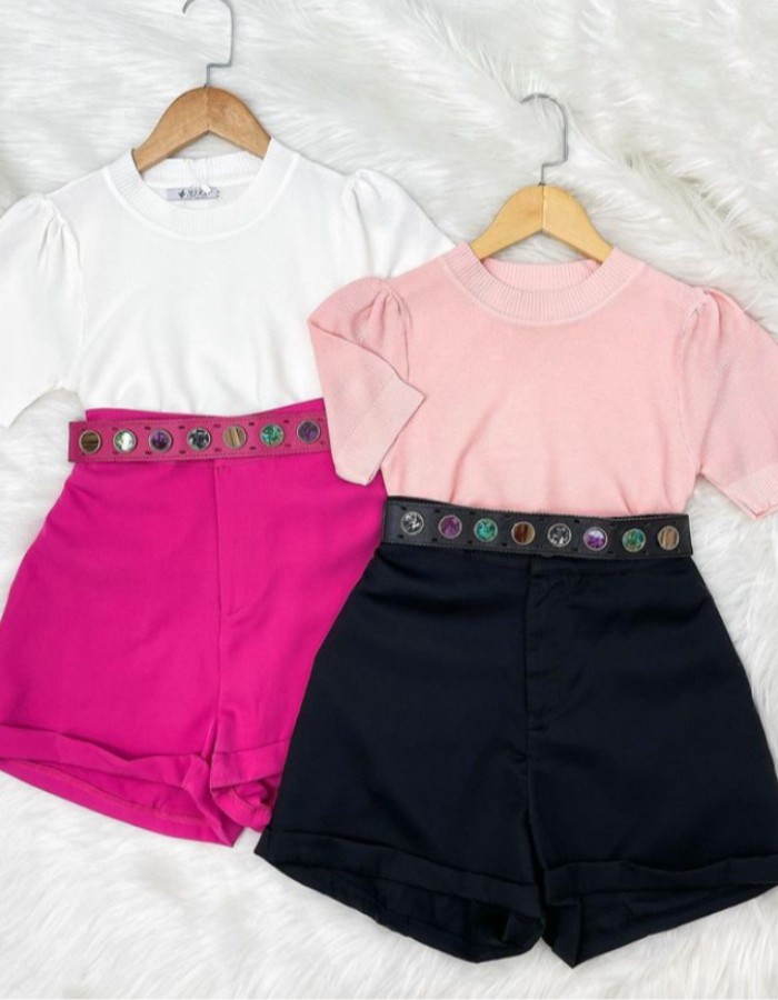 SHORT ALFAIATARIA C/ CINTO