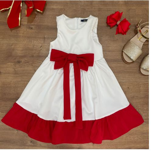 VEST OFF BARRADO VERMELHO