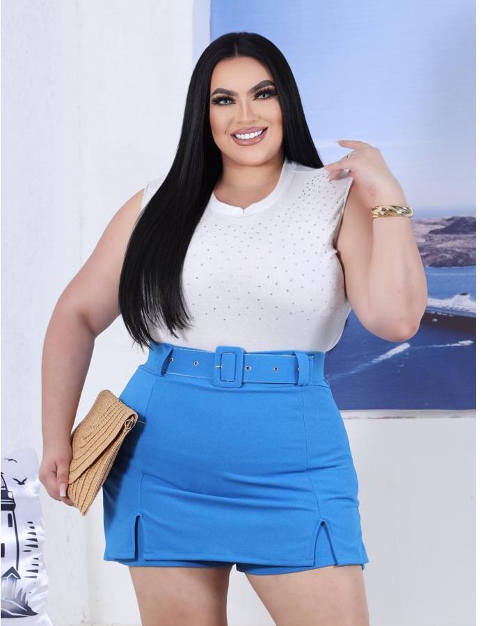 Regatinha c/ aplicações brilho. (CORES VARIADAS)