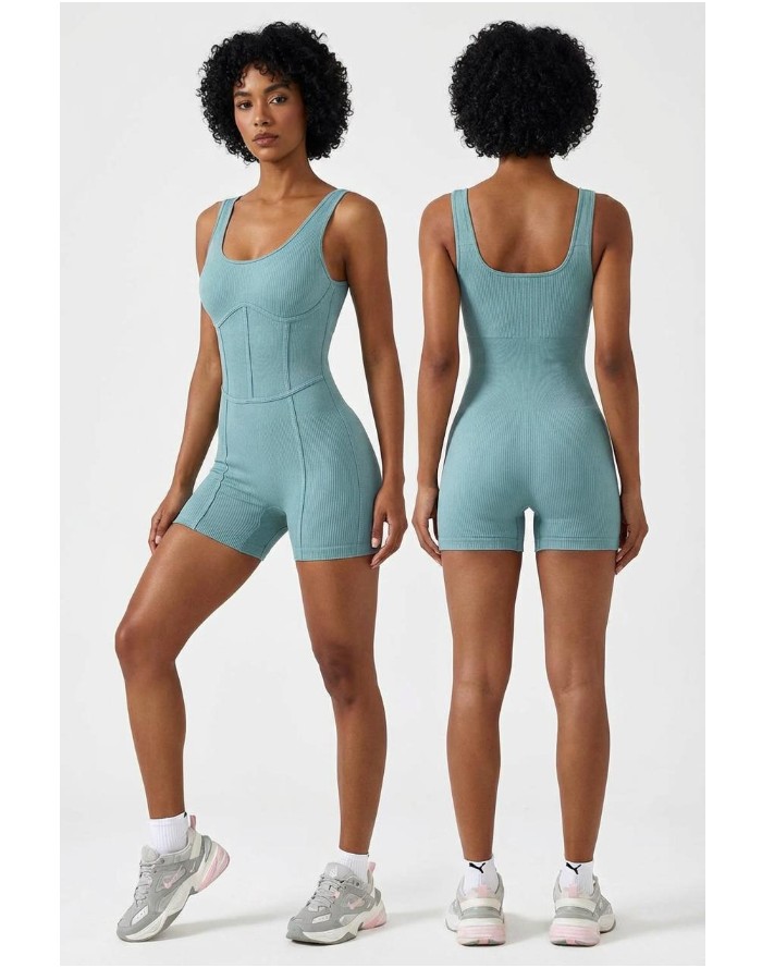 Macaquinho corselet canelado prêmio (solicite cores) 