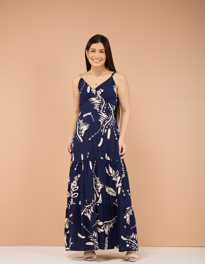 VESTIDO L. ALÇA AJUSTÁVEL (TEC. VISCOLINHO)