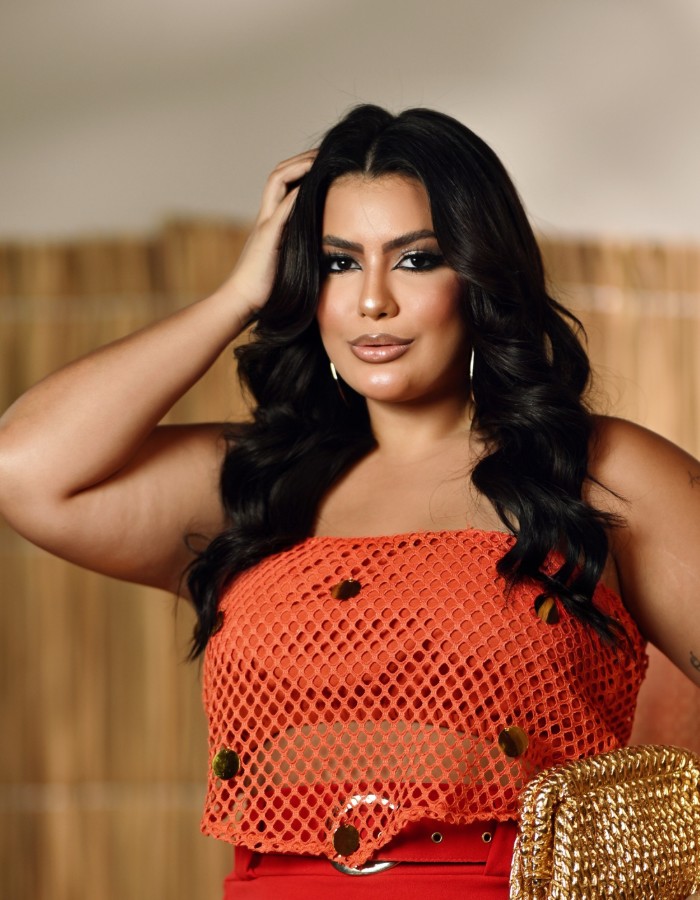 CROPPED LENÇO C/ APLICAÇÃO