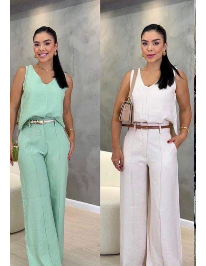 CONJUNTO SEM CINTO TECIDO ALFAIATARIA 