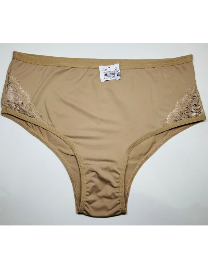 CALCINHA POLIAMIDA COM DETALHES DE RENDA REF: 1107