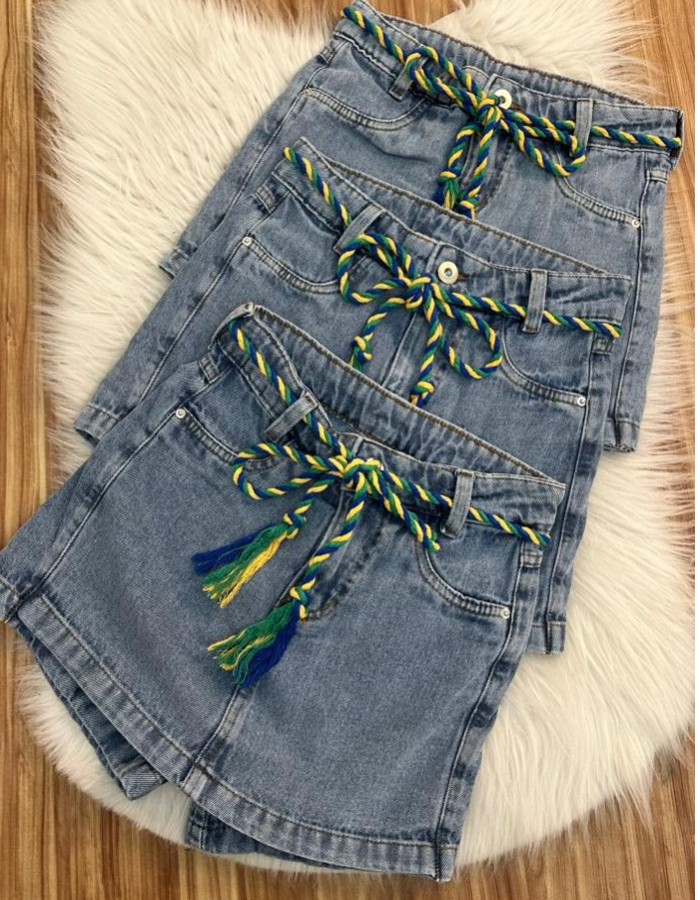 SHORT SAIA CINTO CORDÃO BRASIL 