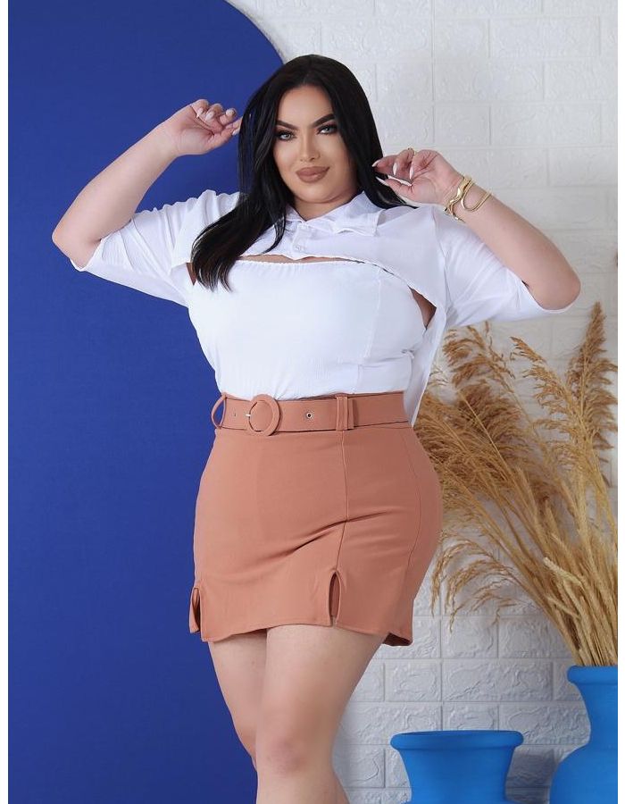 Croped + mini jaquetinha