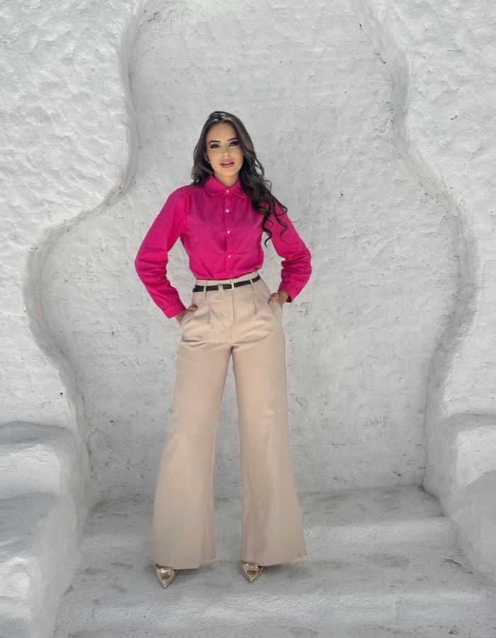 CALÇA PANTALONA MARANTE COM 1 CINTO