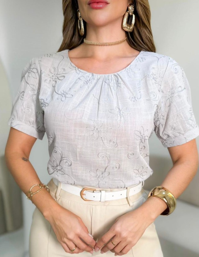BLUSA TECIDO BORDADO 