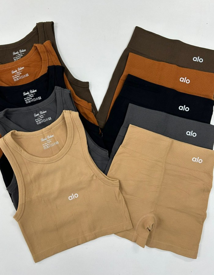 CONJUNTO REGATA SHORT CURTO ALO CANELADO IMPORTADO