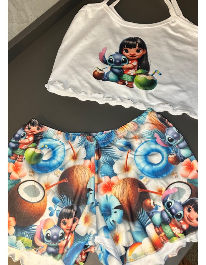 Baby doll infantil blogueirinha estampado 