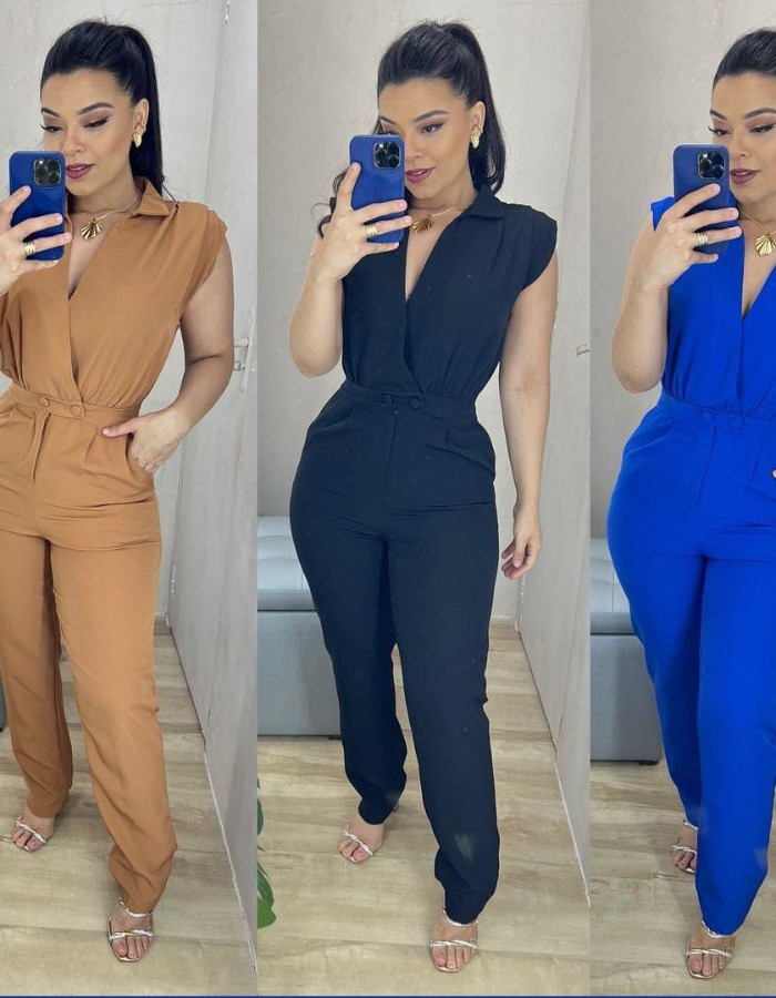 MACACÃO TECIDO ALFAIATARIA 