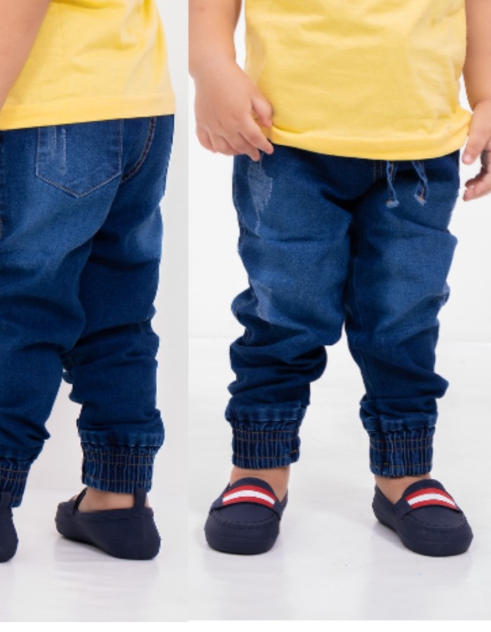 CALÇA JOGGER JEANS 1,2,3 ANOS
