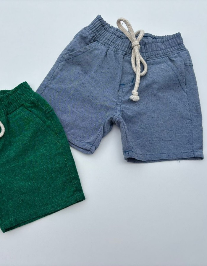 shorts mauricinho linho 100% algodão masculino infantil