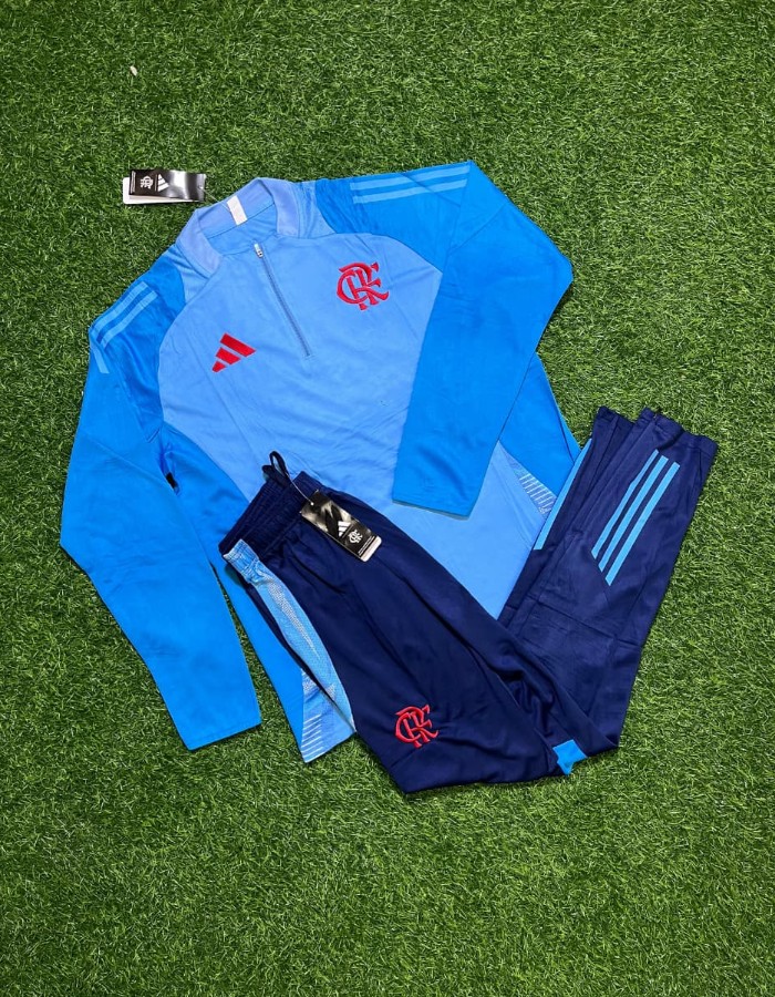Conjunto de frio Flamengo Treino Azul Claro Masculino 2025 / 2026