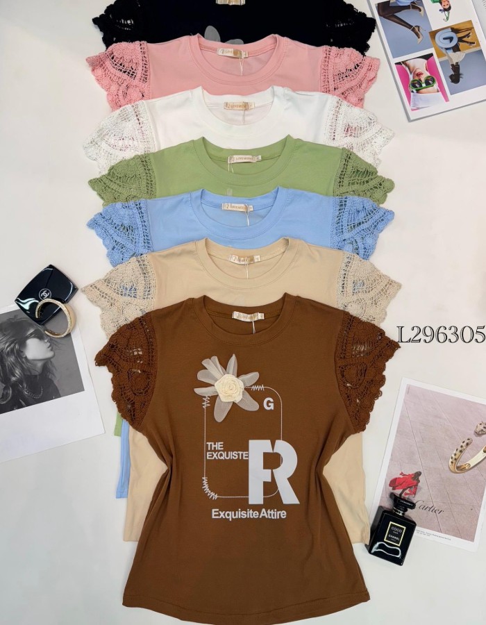 T-SHIRT ALGODÃO C/ELASTANO / TRICO NA MANGA